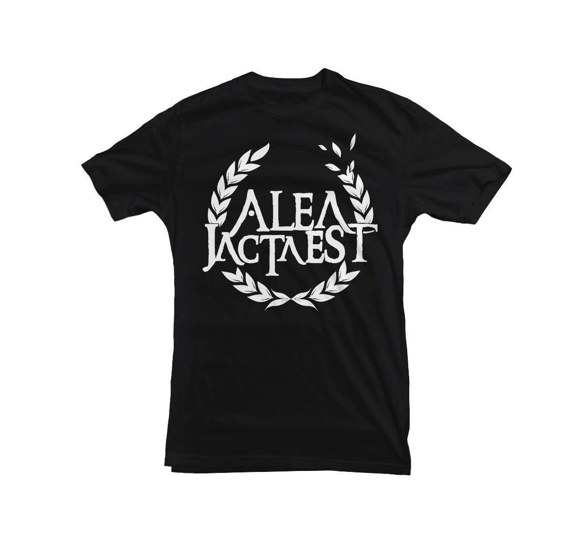 ALEA JACTA EST - "LOGO TEE WHITE" Black T-Shirt
