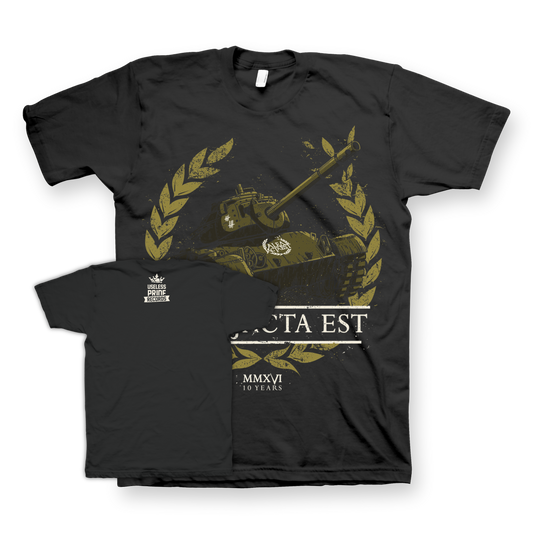 ALEA JACTA EST "Battle Tank" Black T-Shirt