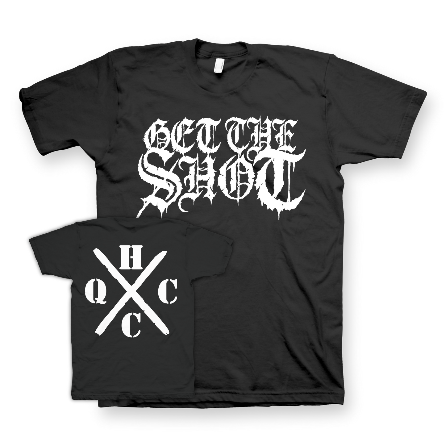 GET THE SHOT "QCHC" Black T-Shirt
