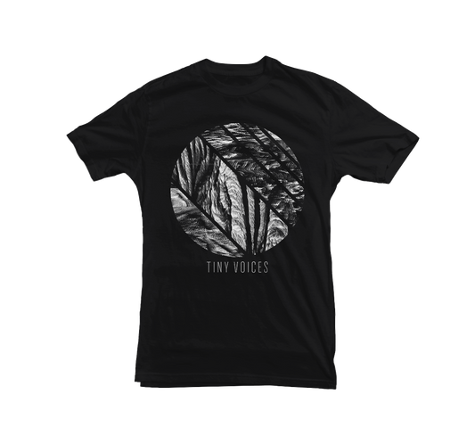 TINY VOICES "Erosion: Circle" BLACK T-Shirt
