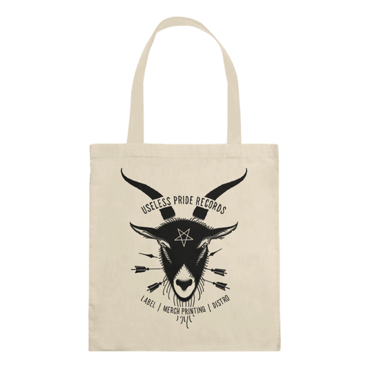 USELESS PRIDE RECORDS "Goat" Black Tote Bag