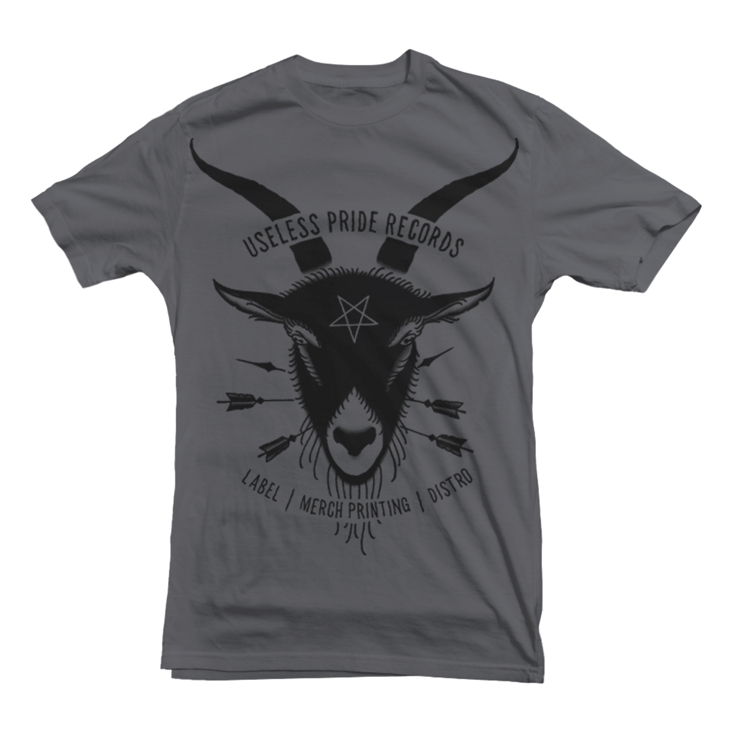 USELESS PRIDE RECORDS "Goat" Dark Heather T-Shirt